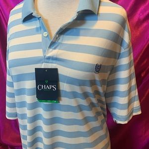 Chaps golf tee men’s size large, four way stretch sun protection NWT